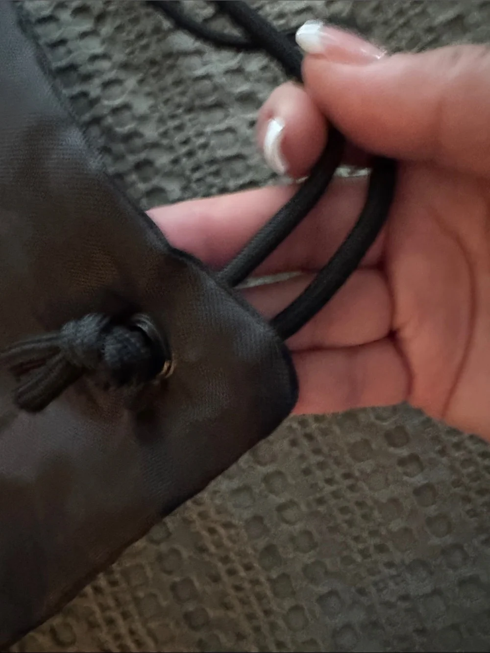 Balenciaga Black Drawstring Gym Sack